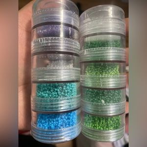 Different color beads super little michaels beads never used